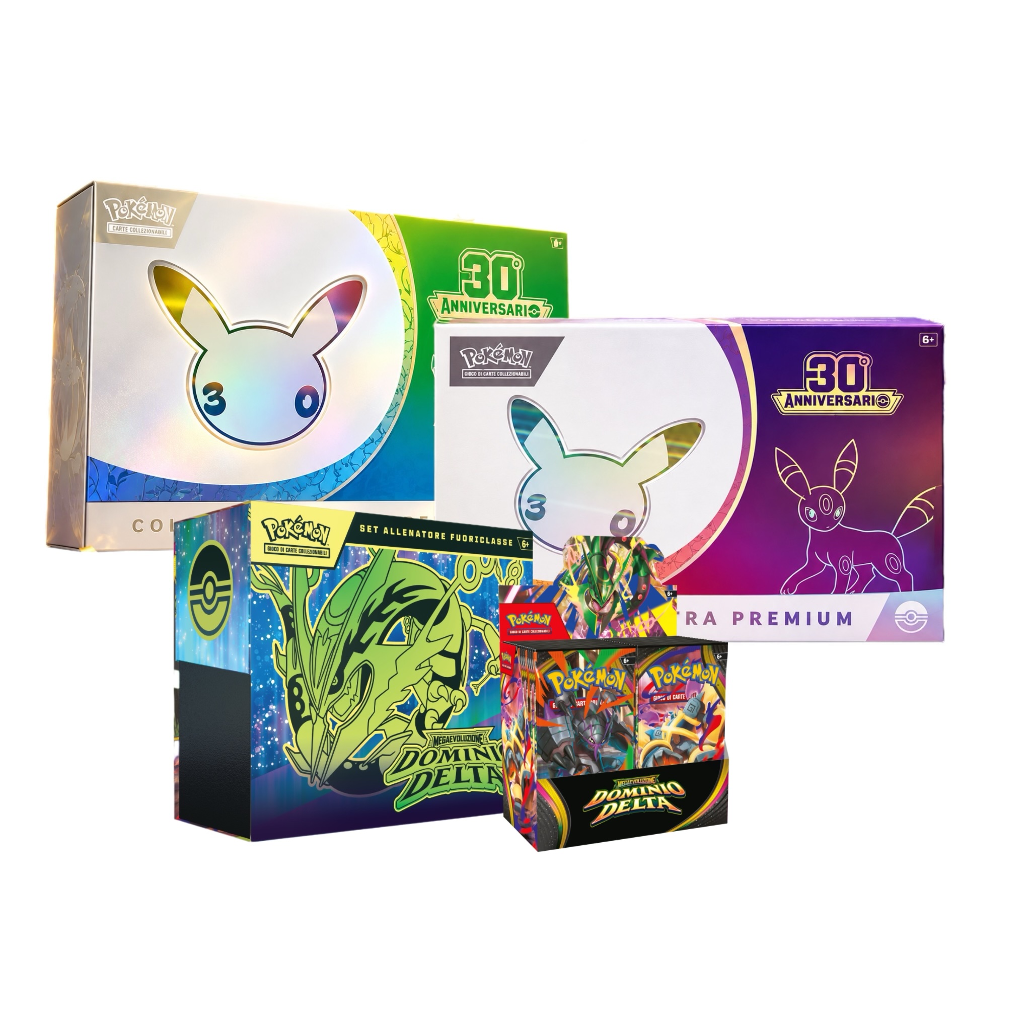 Bundle coppia ultra premium 30º anniversario + BOX e ETB Dominio Delta
